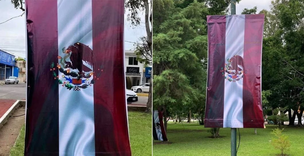 En Nayarit modifican la bandera de México con colores de Morena; gobernador ofrece disculpa