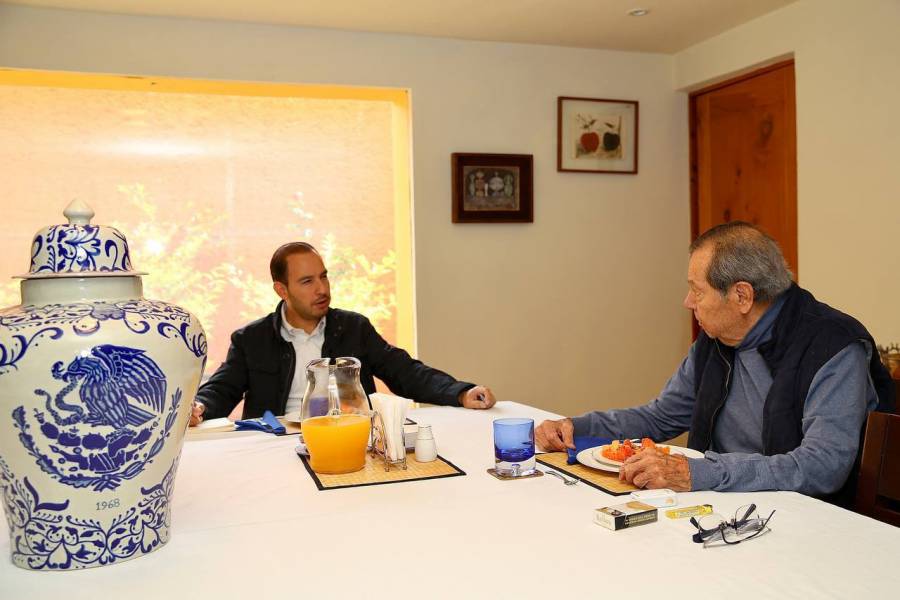 Se reúne Muñoz Ledo con el presidente nacional del PAN, Marko Cortés