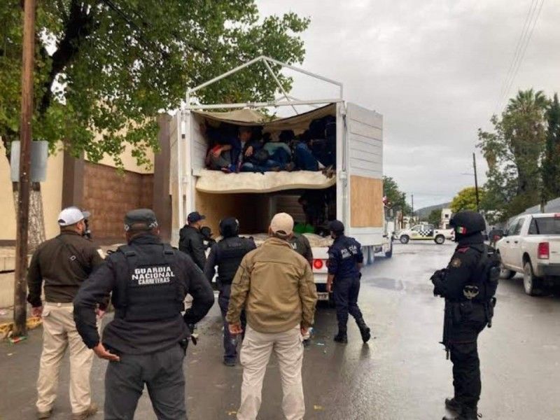 Rescatan a 266 migrantes en Galeana, Nuevo León