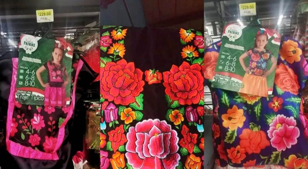 Cadena de tiendas vende huipil con flores zapotecas del Istmo de Oaxaca como “disfraz” patrio