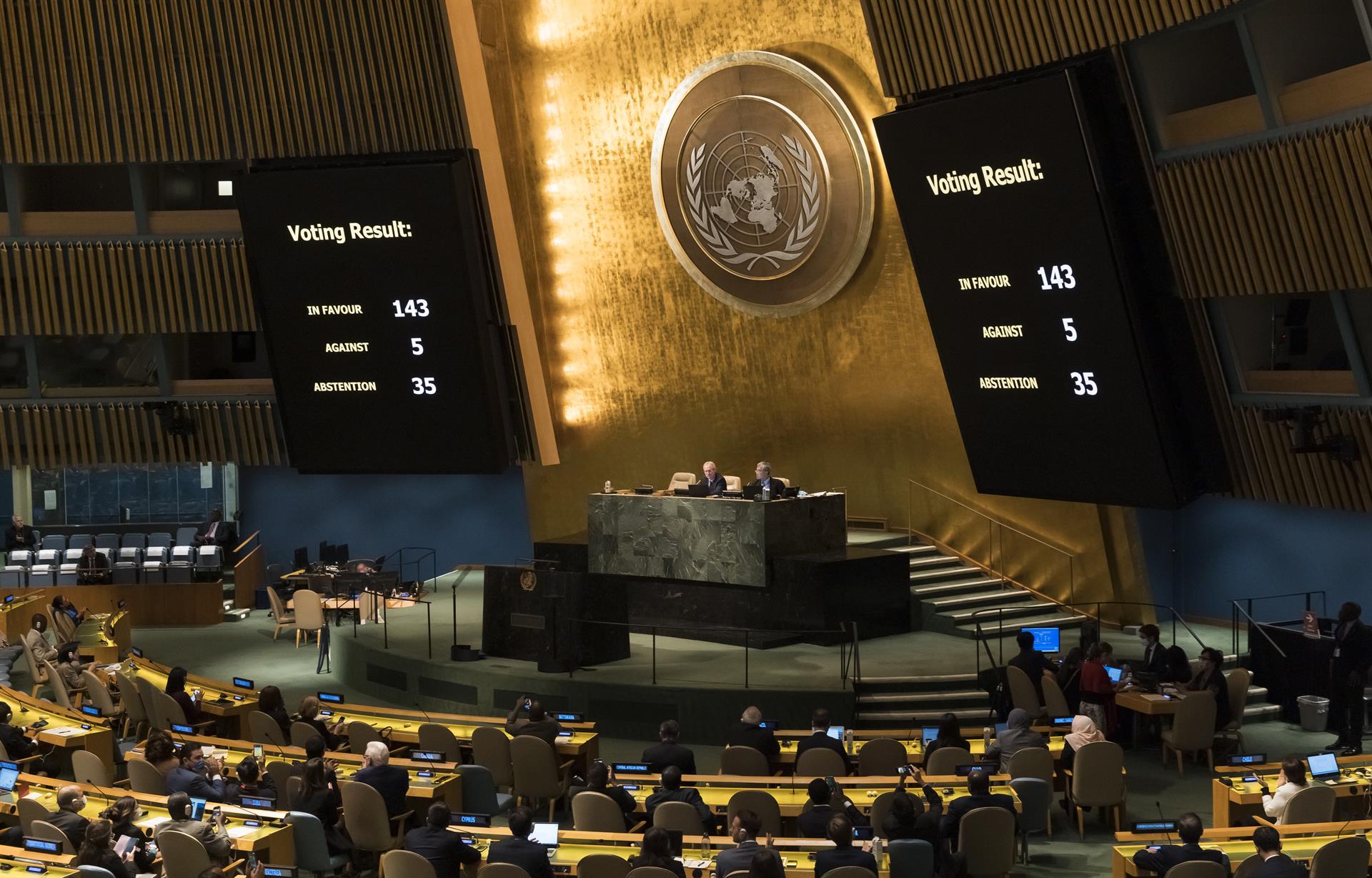 ▶ ONU condena por mayoría la decisión de Rusia de anexionarse los territorios del este de Ucrania