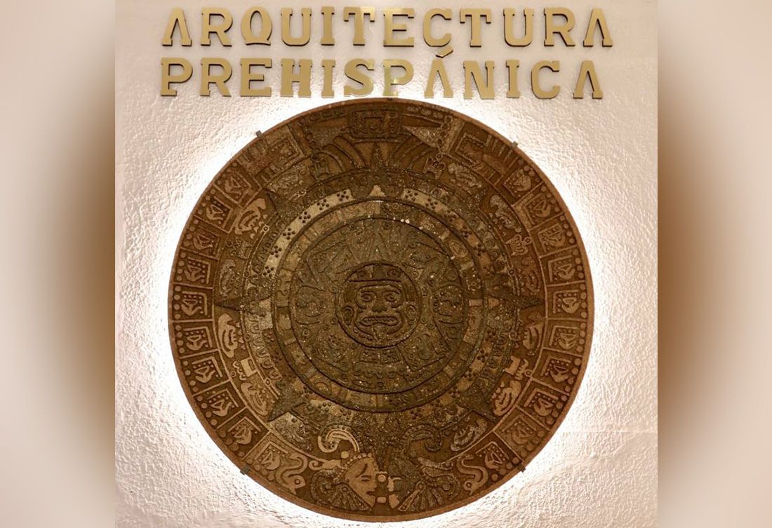 Replican con material reciclado el Calendario Azteca en Arquitectura “5 de mayo”