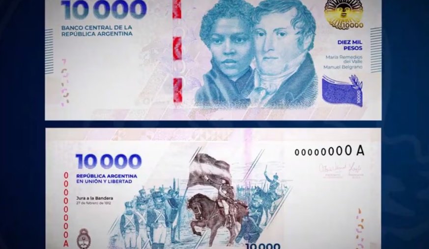 Argentina pone en circulación los billetes de 10 mil pesos ante alta inflación Argentina pone en circulación los billetes de 10 mil pesos ante alta inflación