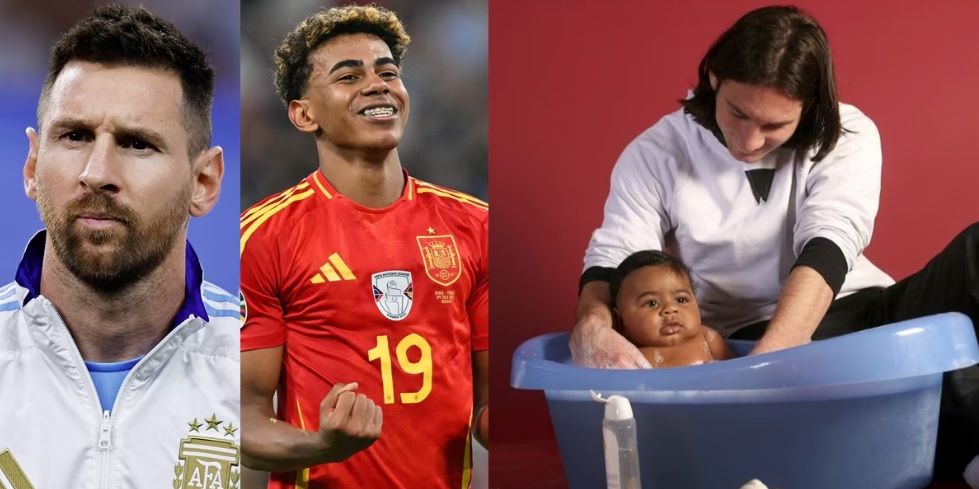 Messi ‘bañó’ a Lamine Yamal cuando era bebé, las fotos están arrasando en redes