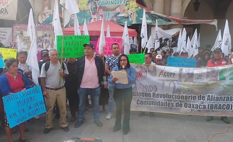 Comunidades de Oaxaca anuncian plantón frente al Palacio de Gobierno para exigir atención de Jara