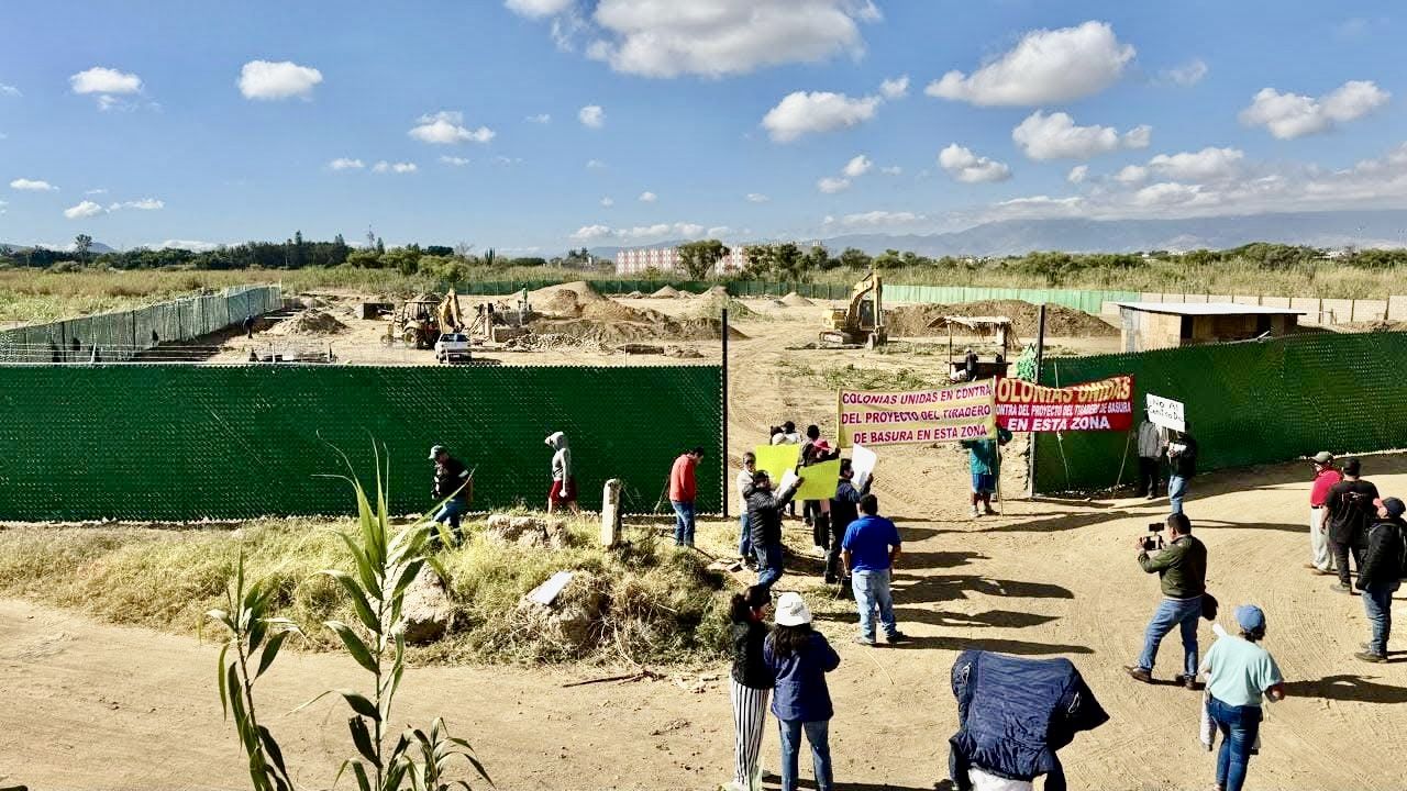 Residentes de Xoxocotlán rechazan el centro de transferencia de residuos sólidos; «nunca fuimos consultados», denuncian