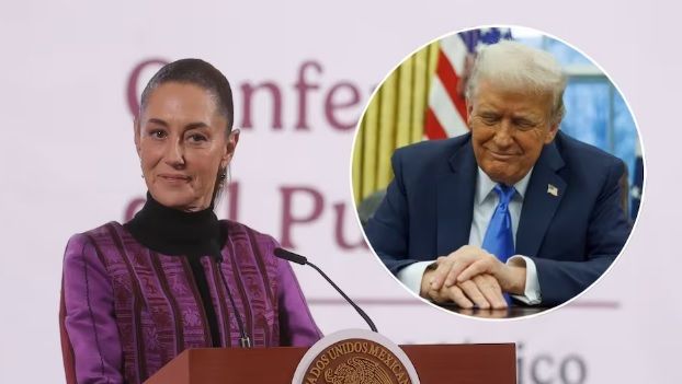 Sheinbaum reacciona a elogio de Trump a campaña contra fentanilo; “es un reconocimiento a atender consumo en EU”, dice Sheinbaum reacciona a elogio de Trump a campaña contra fentanilo; “es un reconocimiento a atender consumo en EU”, dice