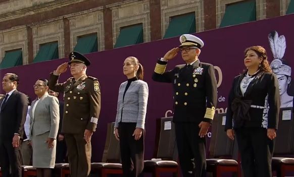 Sheinbaum encabeza funerales de Estado por los 500 años de la ejecución de Cuauhtémoc en el Zócalo