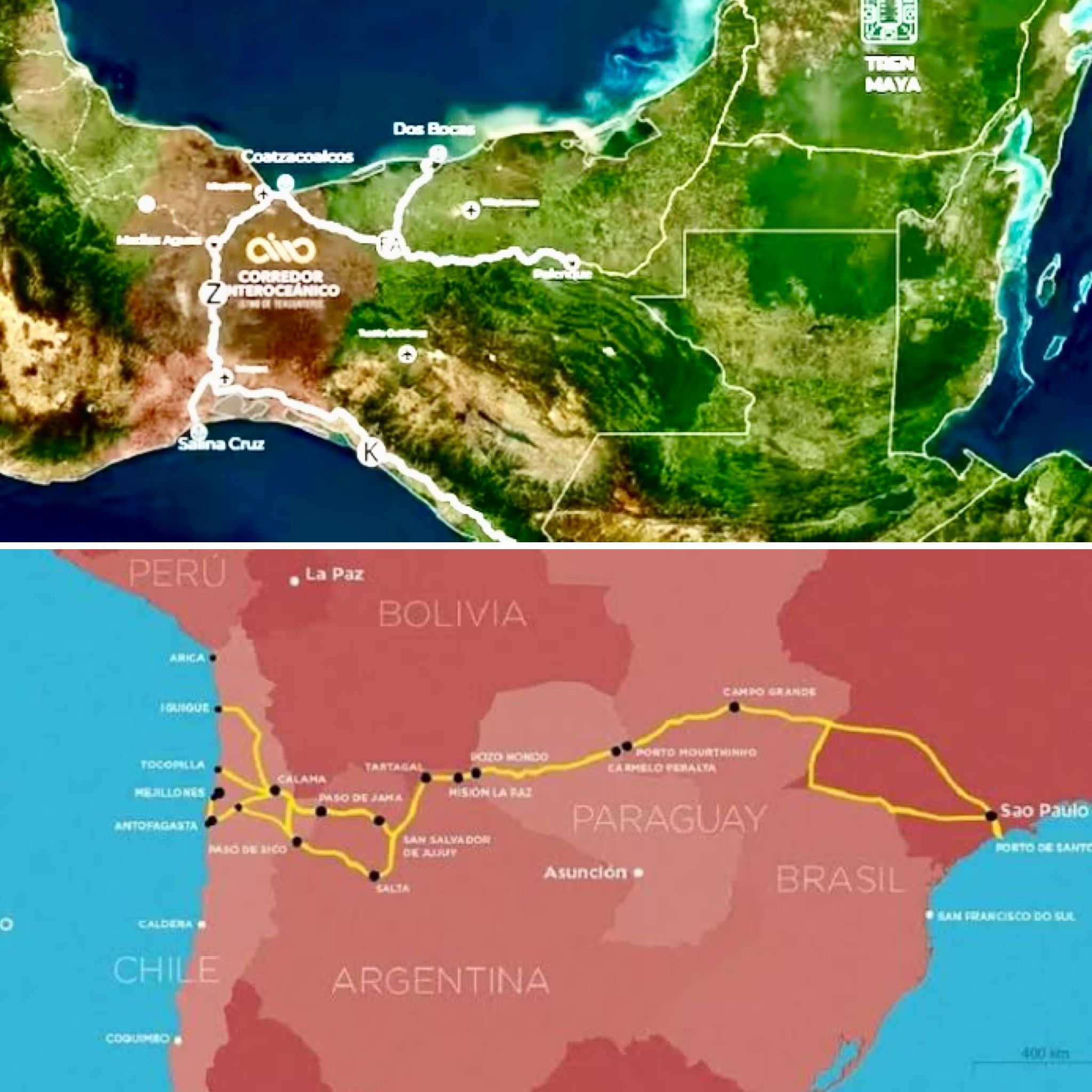 Después de México con el CIIT, cuatro países de Suramérica construyen el Corredor Bioceánico Vial para competir con el Canal de Panamá