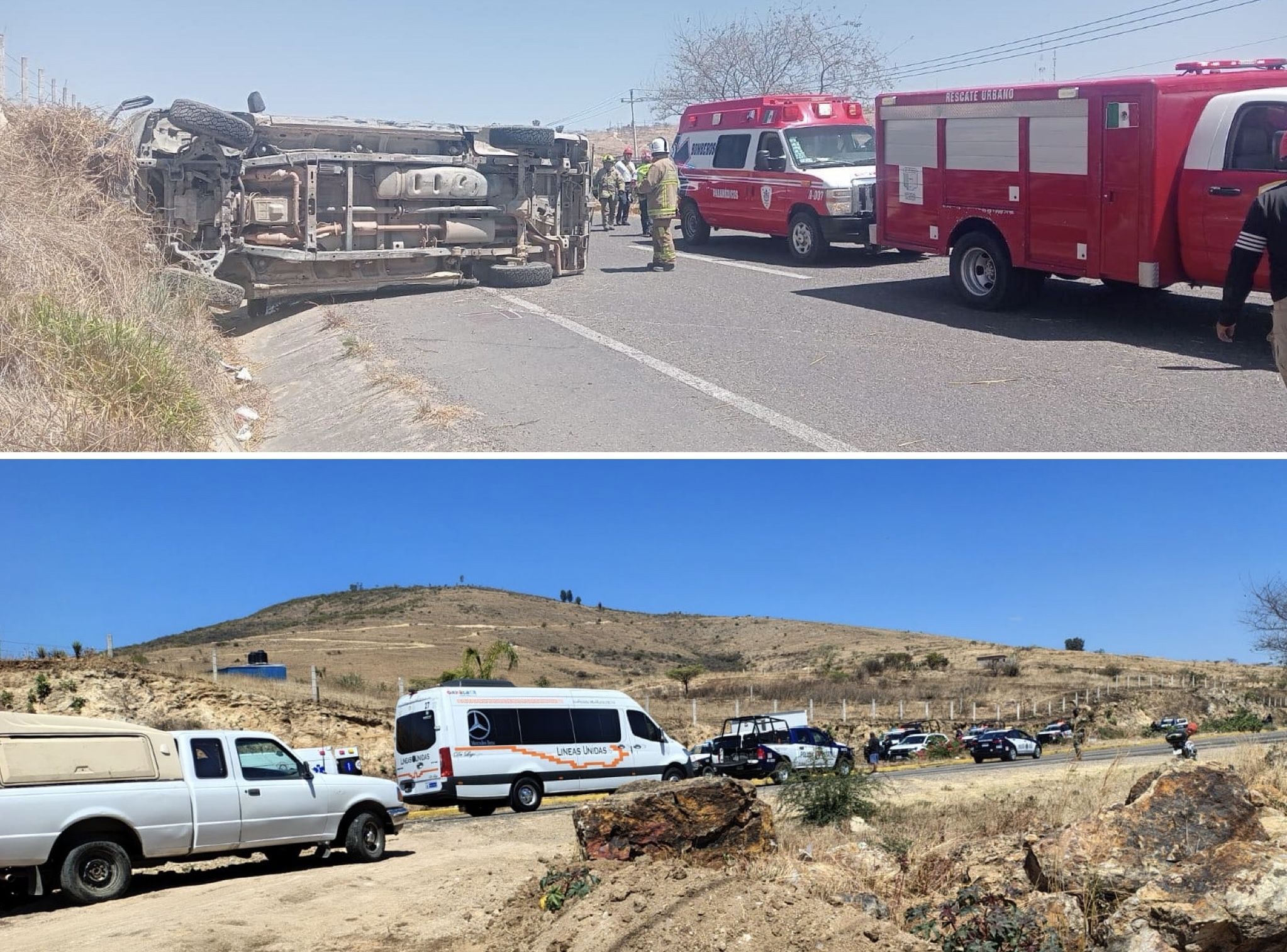 Vuelca patrulla de la Policía Estatal en la Cuesta de Ocotlán; seis elementos y un marino resultaron lesionados Vuelca patrulla de la Policía Estatal en la Cuesta de Ocotlán; seis elementos y un marino resultaron lesionados