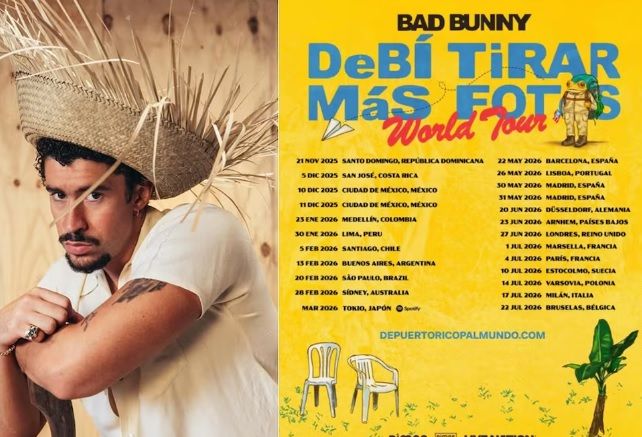 Bad Bunny anuncia las fechas de su gira «Debí tirar más fotos»; ¿cuándo viene a la CdMx? Bad Bunny anuncia las fechas de su gira «Debí tirar más fotos»; ¿cuándo viene a la CdMx?