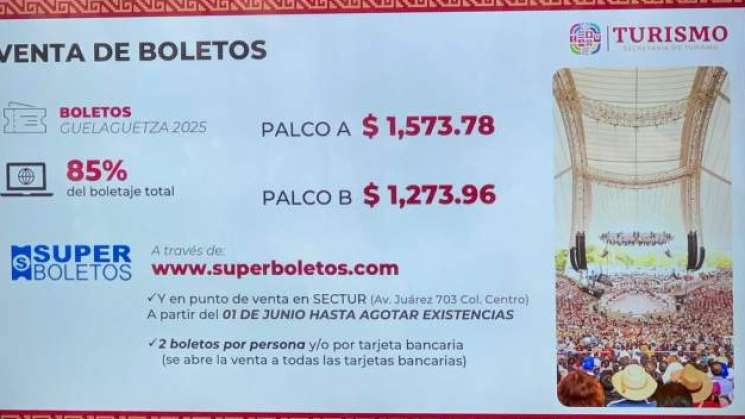 Agotan boletos para la Guelaguetza 2025; Sectur Oaxaca pide no caer en reventas