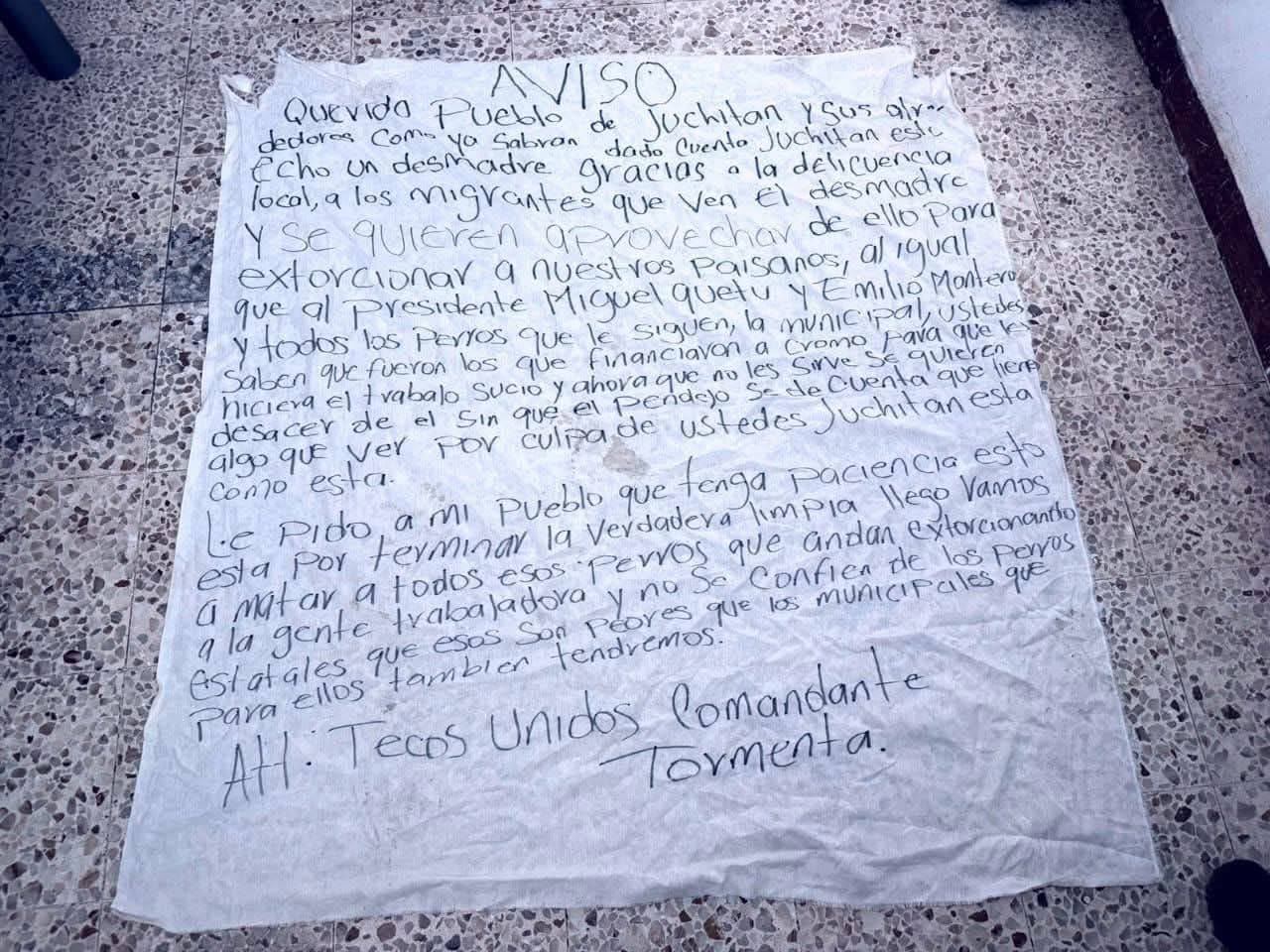 Narcomensaje preocupa a Juchitán; acusa a edil y a director del IEEPO de financiar violencia para proteger intereses políticos