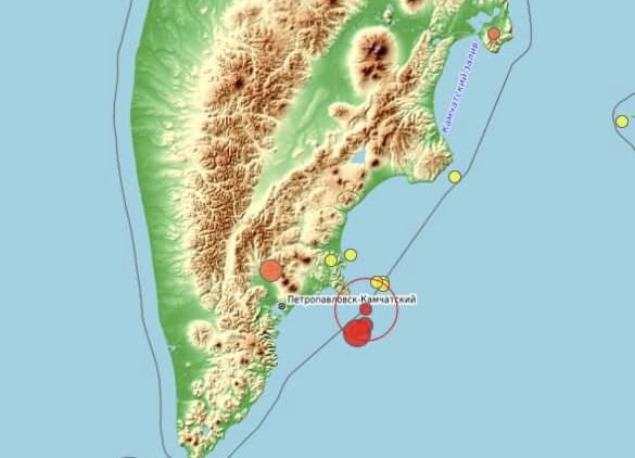 Alerta de Tsunami tras Terremoto de Magnitud 8,0 frente a la Costa de Kamchatka, Rusia