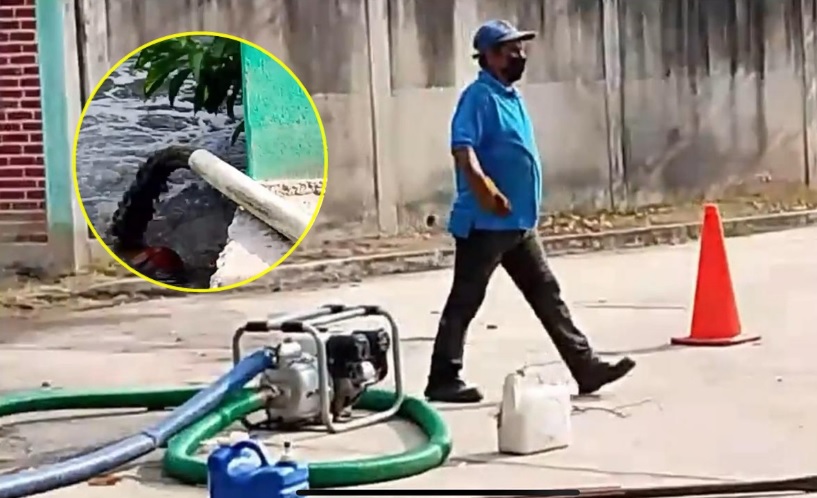 Funcionarios municipales arrojan aguas negras a río en comunidad del Istmo de Oaxaca; fue un «error», reconoce edil