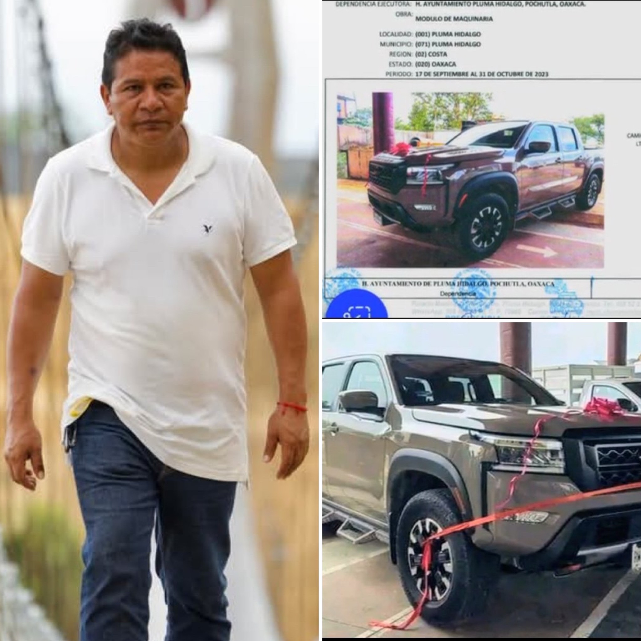 En Pluma Hidalgo, #Oaxaca, alcalde de Morena golpea a su tesorero tras estrenar camioneta millonaria mientras crece pobreza en su comunidad