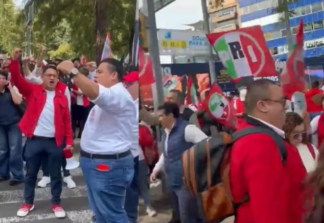 Militantes priistas se manifiestan en apoyo a «Alito» Moreno tras trifulca con Noroña; marcharán hacia el Senado Militantes priistas se manifiestan en apoyo a «Alito» Moreno tras trifulca con Noroña; marcharán hacia el Senado
