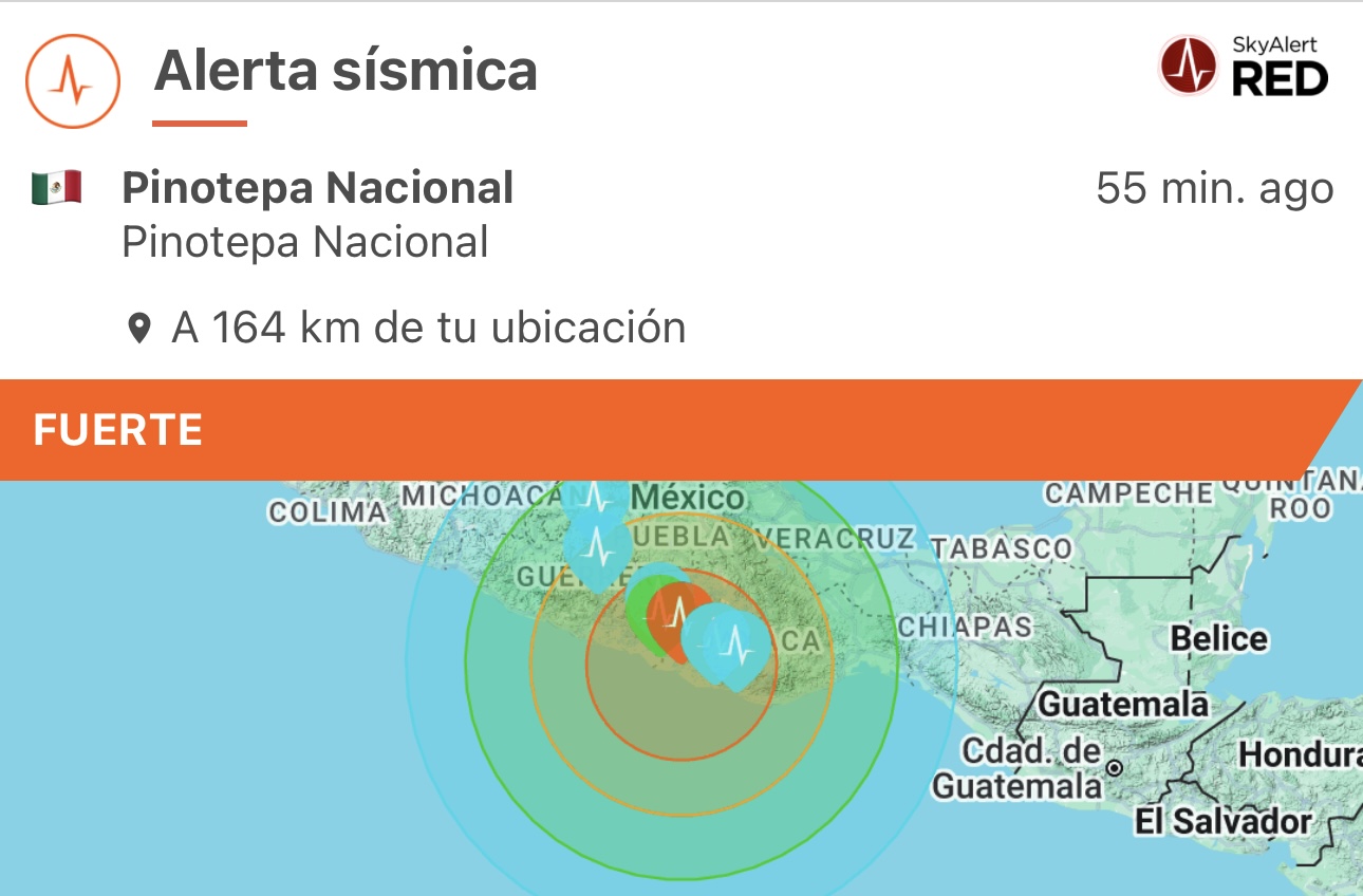 Sismo de magnitud 5.2 con epicentro en Pinotepa Nacional sacude Oaxaca y municipios de Guerrero