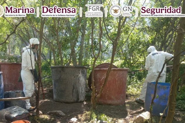 Neutralizan en Durango narcolaboratorios relacionados con «Los Mayos»; aseguran 21 toneladas de metanfetaminas