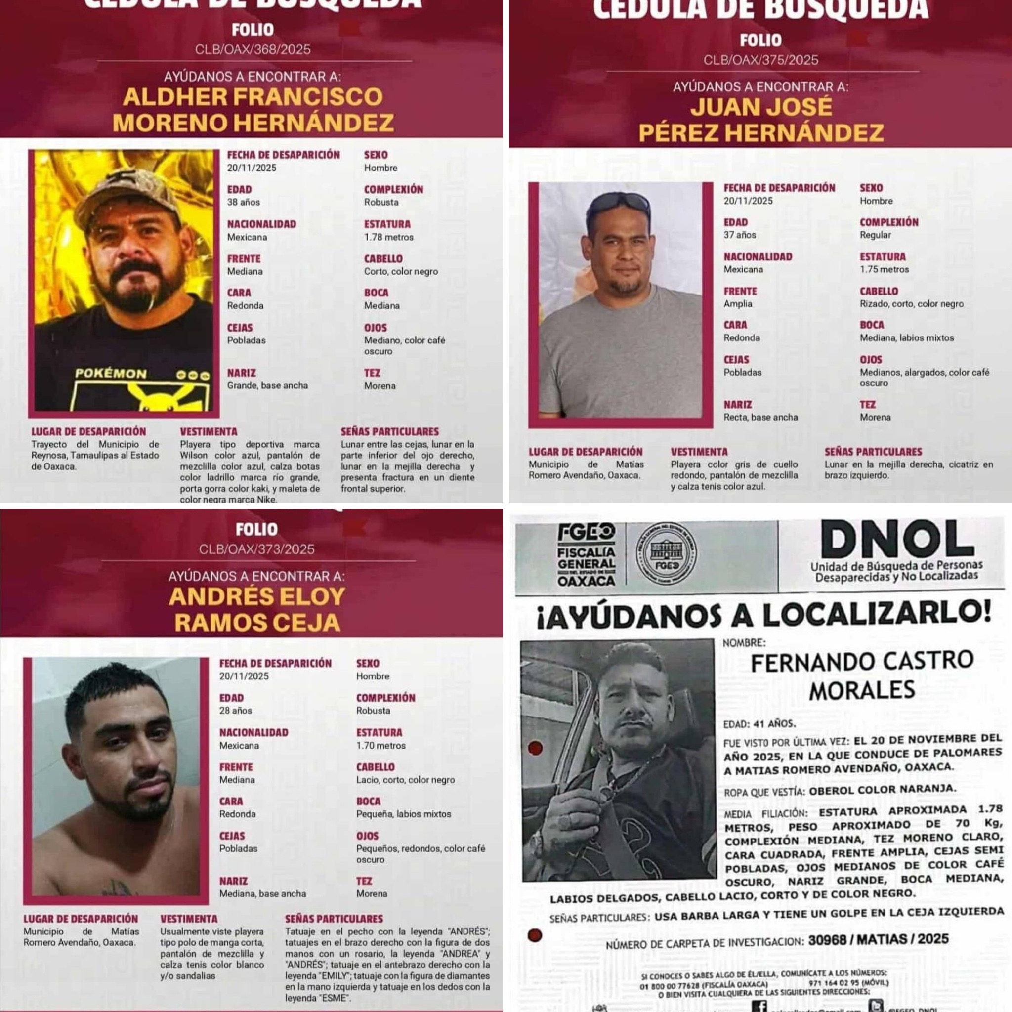 Desaparecen cuatro traileros tamaulipecos en el Istmo de Oaxaca; familias temen lo peor