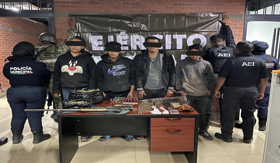 Fiscalía de Oaxaca detiene a cuatro personas y asegura drogas y armas en Miahuatlán, #Oaxaca