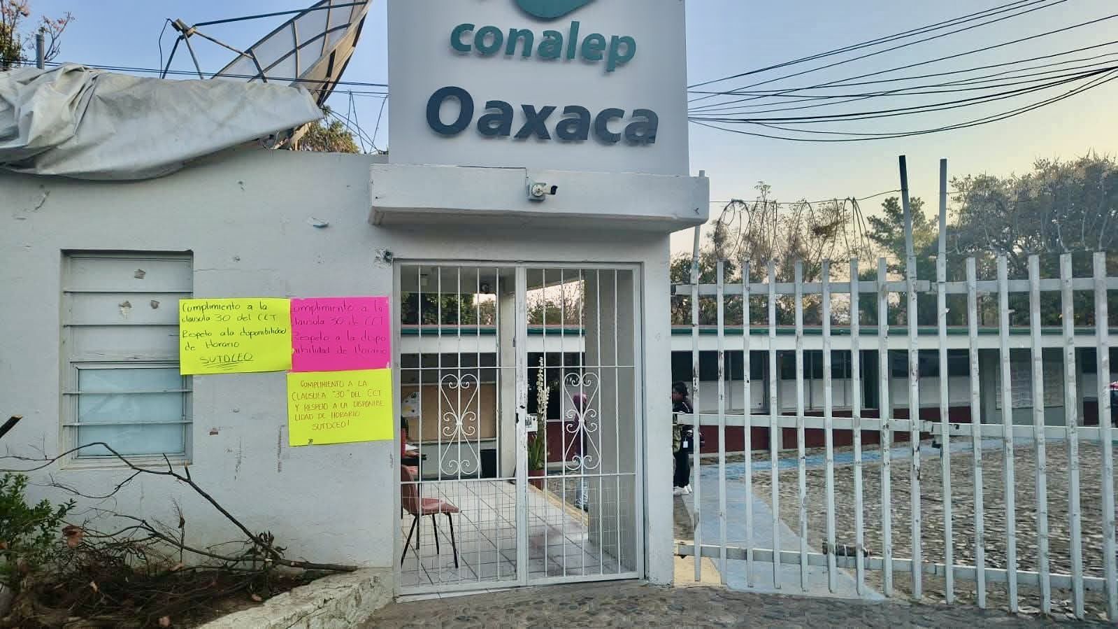 El Sindicato Único de Trabajadores Docentes del Conalep en Oaxaca inicia paro laboral de 48 horas El Sindicato Único de Trabajadores Docentes del Conalep en Oaxaca inicia paro laboral de 48 horas