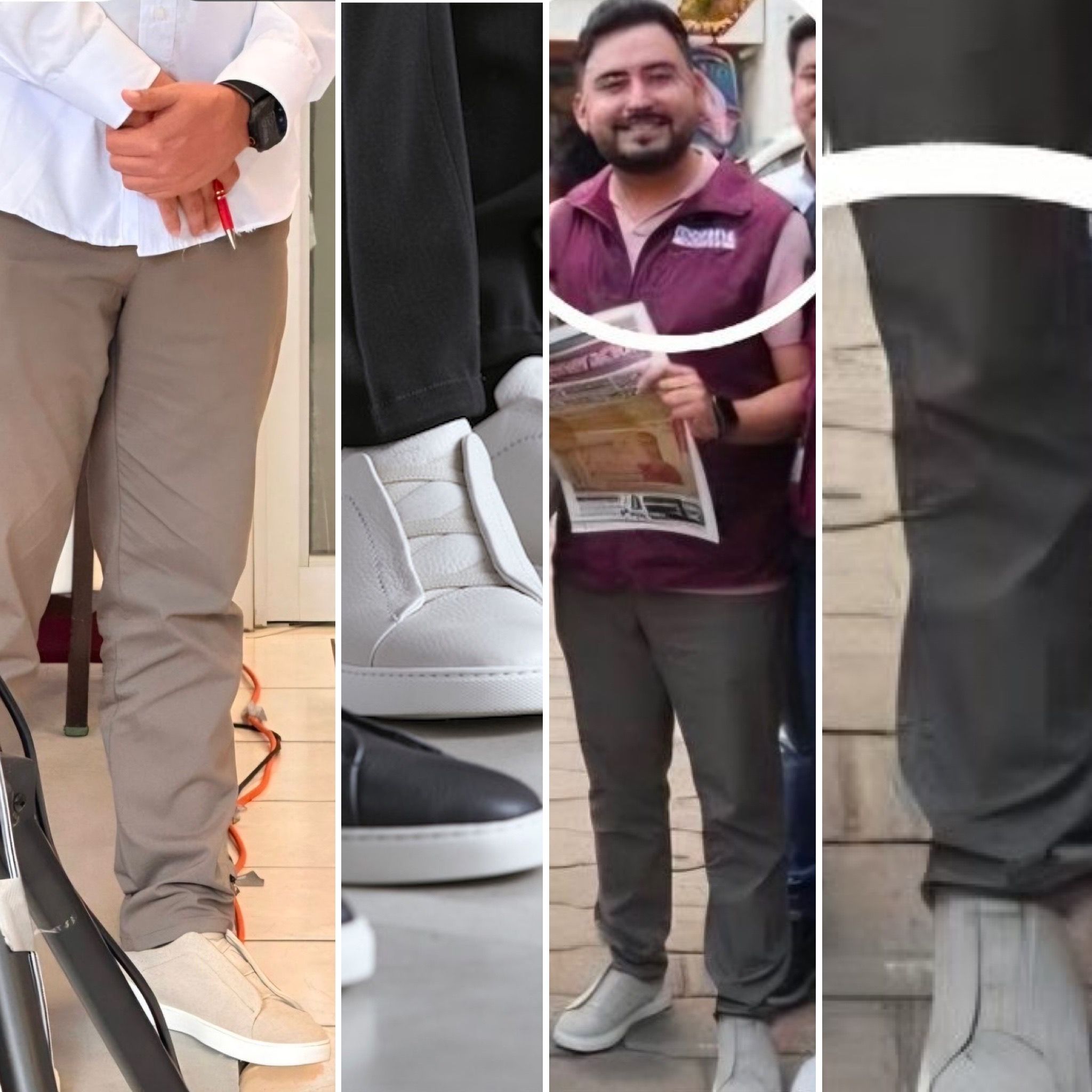 Redes sociales tunden a dirigente de Morena en #Oaxaca por lucir tenis Hermenegildo Zegna en comunidades pobres