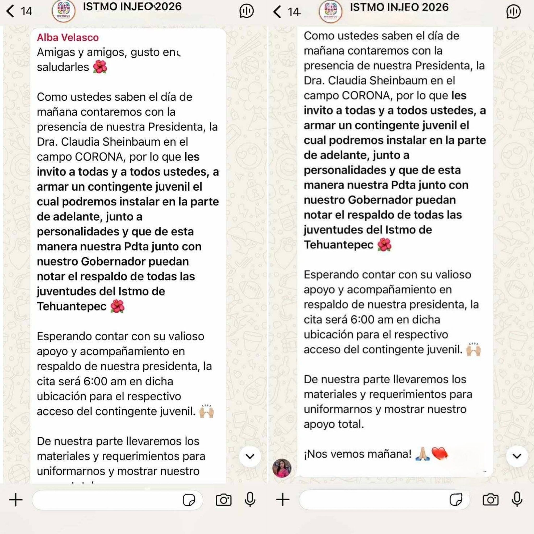 Acusan a directora INJEO Alba Velasco de presionar a trabajadores para acarrear jóvenes al evento Sheinbaum en #Oaxaca Acusan a directora INJEO Alba Velasco de presionar a trabajadores para acarrear jóvenes al evento Sheinbaum en #Oaxaca