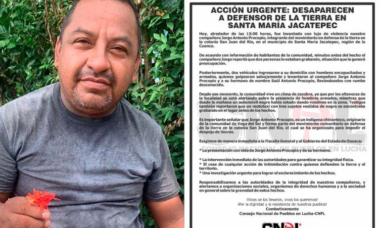 Secuestro armado de defensor indígena y su hermano alarma a comunidades chinantecas de #Oaxaca