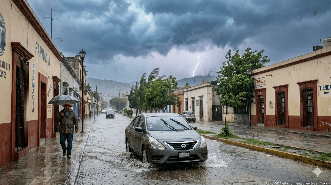 CEPCyGR alerta: lluvias fuertes con tormentas eléctricas impactarán #Oaxaca este viernes por la tarde