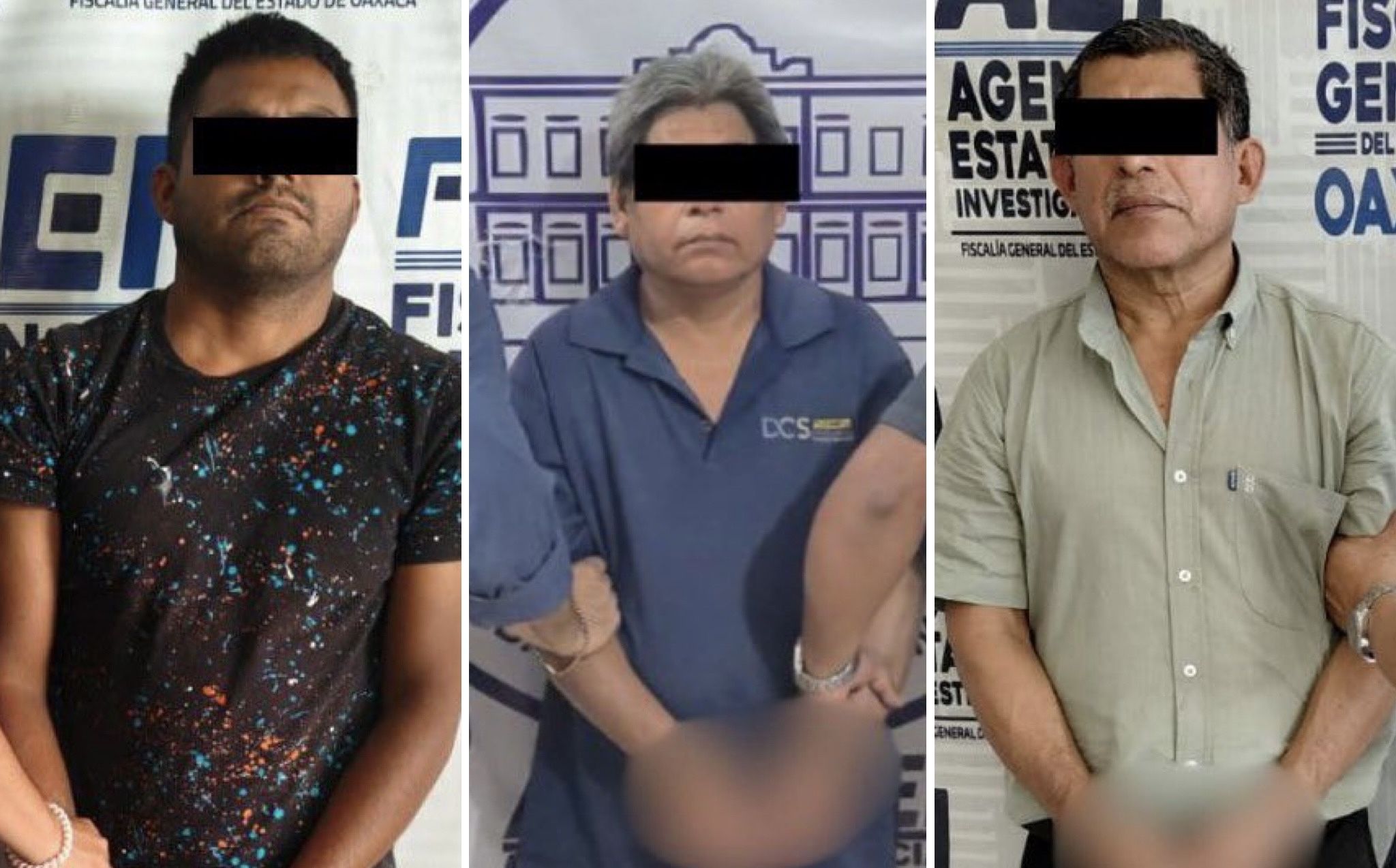 Fiscalía de Oaxaca detiene a tres hombres por agresiones sexuales contra menores en Istmo y Costa