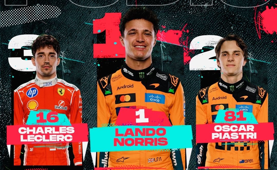 Lando Norris triunfa en la Sprint de Miami y lidera el dominio de McLaren en F1; ‘Checo Pérez’ llega en el lugar 17