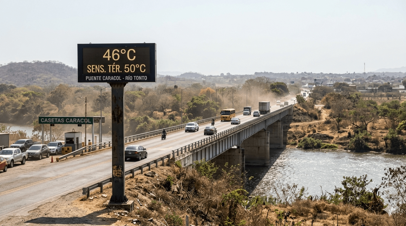Calor extremo en la Cuenca del Papaloapan: Tuxtepec, #Oaxaca; registra sensación térmica superior a los 50 grados