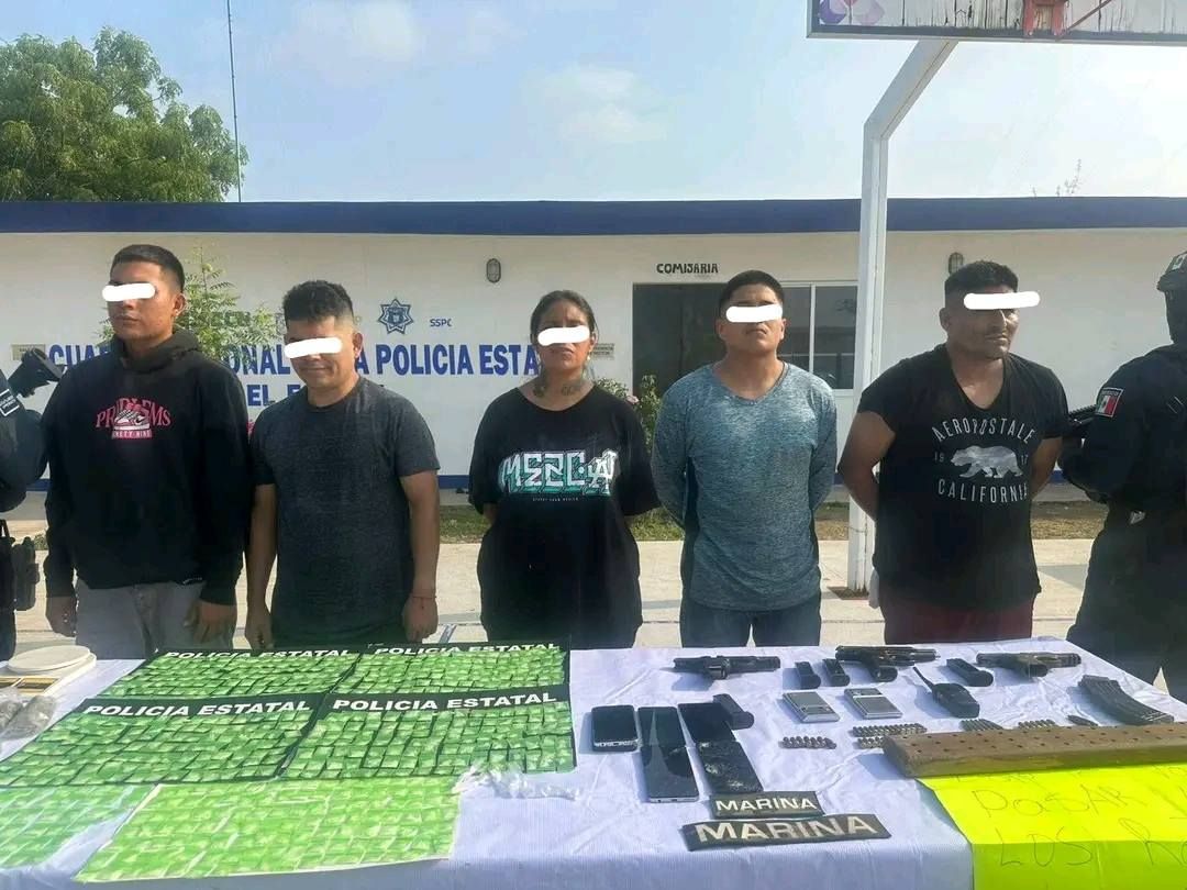 Detienen a cinco presuntos sicarios en el Istmo por posible triple homicidios Santo Domingo Tehuantepec