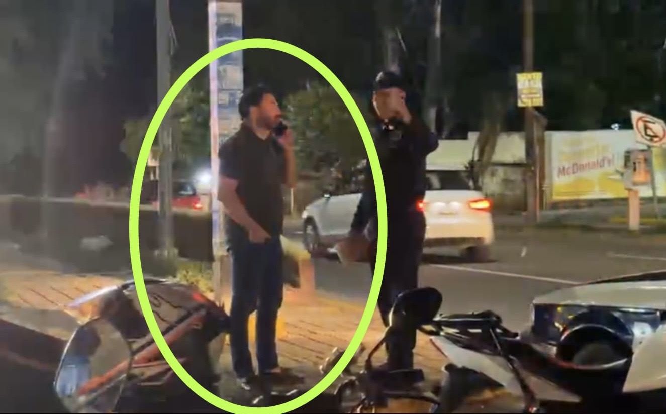 Expresidente municipal de Santa Lucía del Camino atropella motociclista y se da a la fuga; fue detenido por la policía
