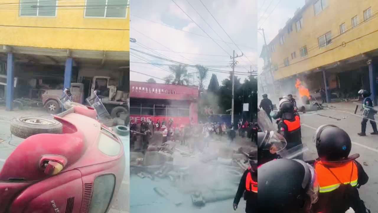 Mientras México vencía a Sudáfrica, afuera del estadio se libraba una batalla entre policías y manifestantes