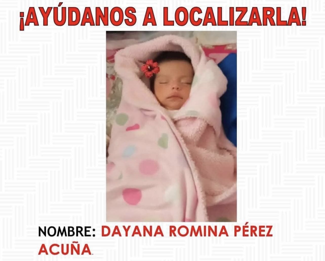 Reportan en Oaxaca desaparición de Dayana Romina Pérez Acuña, bebé de cuatro meses, en la zona Mixe Reportan en Oaxaca desaparición de Dayana Romina Pérez Acuña, bebé de cuatro meses, en la zona Mixe