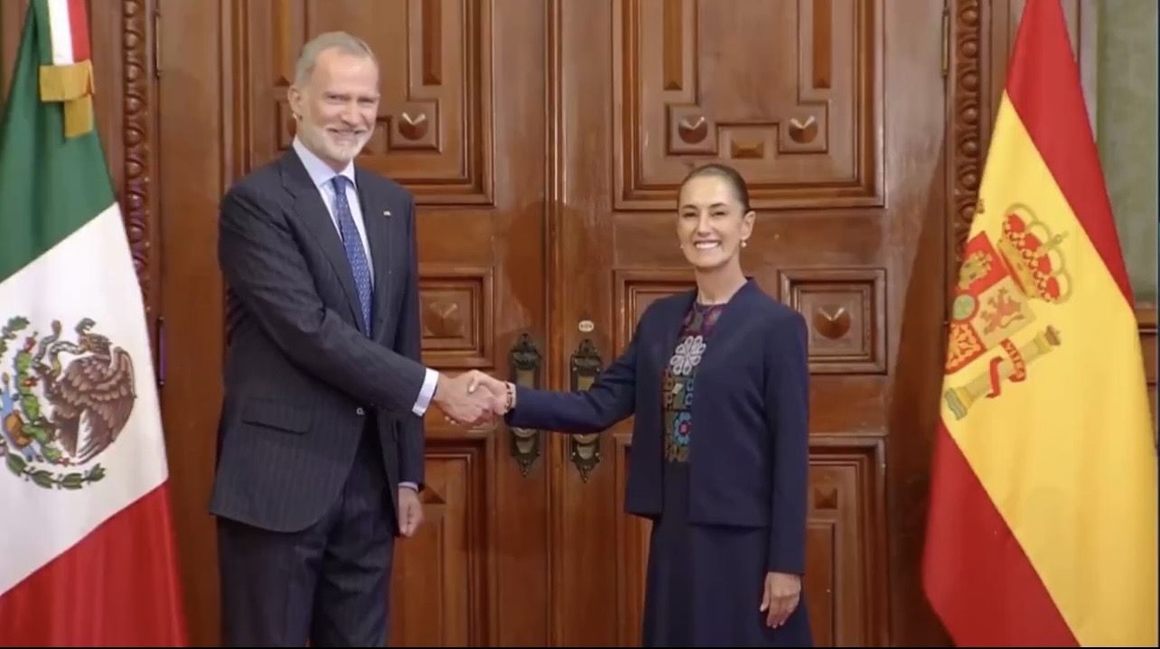 Recibe Claudia Sheinbaum en Palacio Nacional al rey Felipe VI de España; sientan bases para el deshielo diplomático