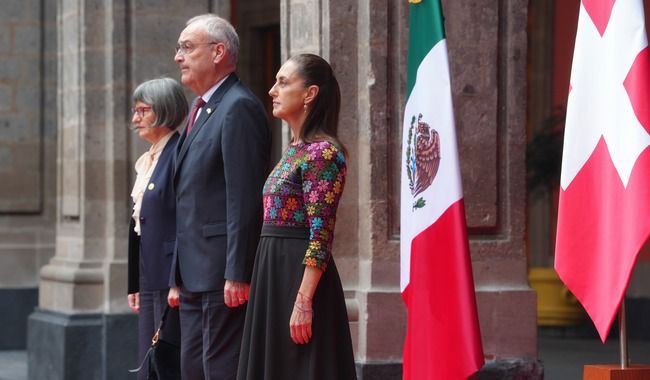 Sheinbaum y Parmelin impulsan lazos comerciales en Palacio Nacional para diversificar economía mexicana Sheinbaum y Parmelin impulsan lazos comerciales en Palacio Nacional para diversificar economía mexicana