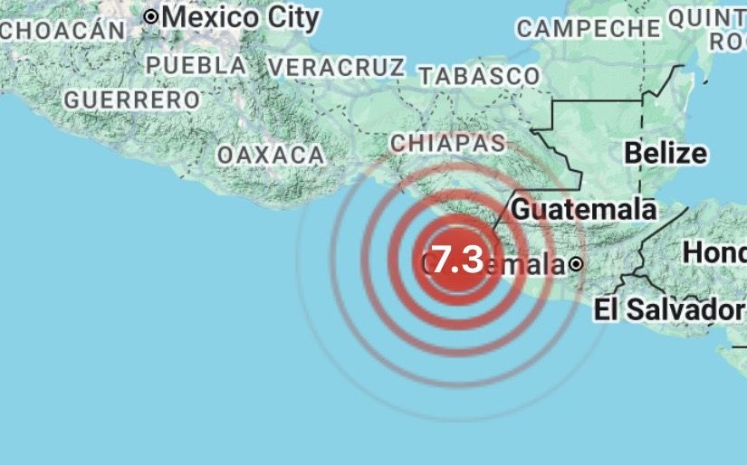 Terremoto de 7.3 grados sacude la costa de Chiapas; autoridades activan protocolos, sin reportar daños mayores Terremoto de 7.3 grados sacude la costa de Chiapas; autoridades activan protocolos, sin reportar daños mayores