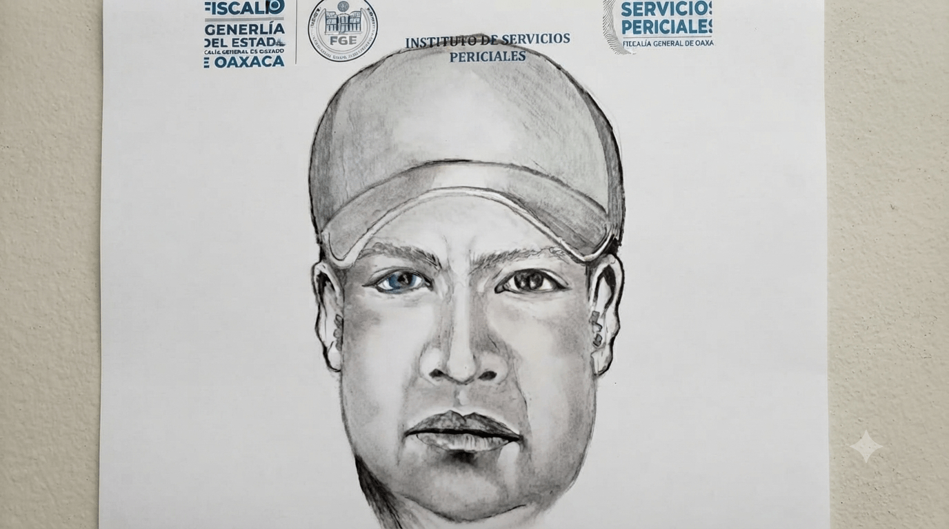 El fiscal de Oaxaca presenta el retrato hablado del sicario que mató al periodista Alejandro Leyva Aguilar