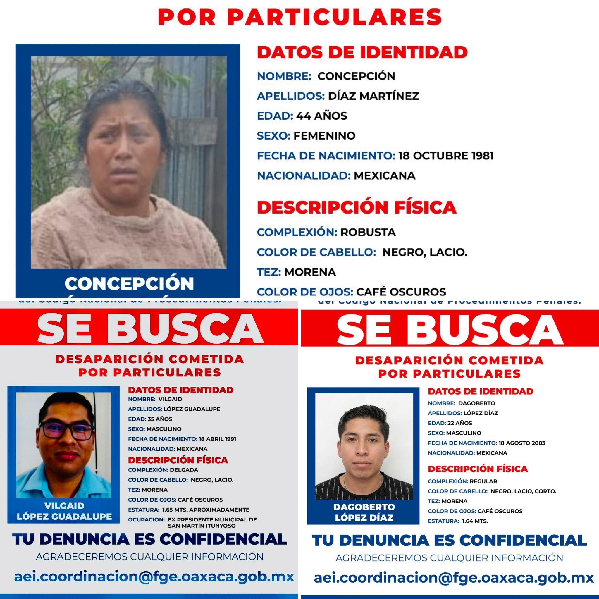 Fiscalía de Oaxaca busca a madre de presunto feminicida y a exalcalde de Itunyoso por desaparición de Roxana López Martínez
