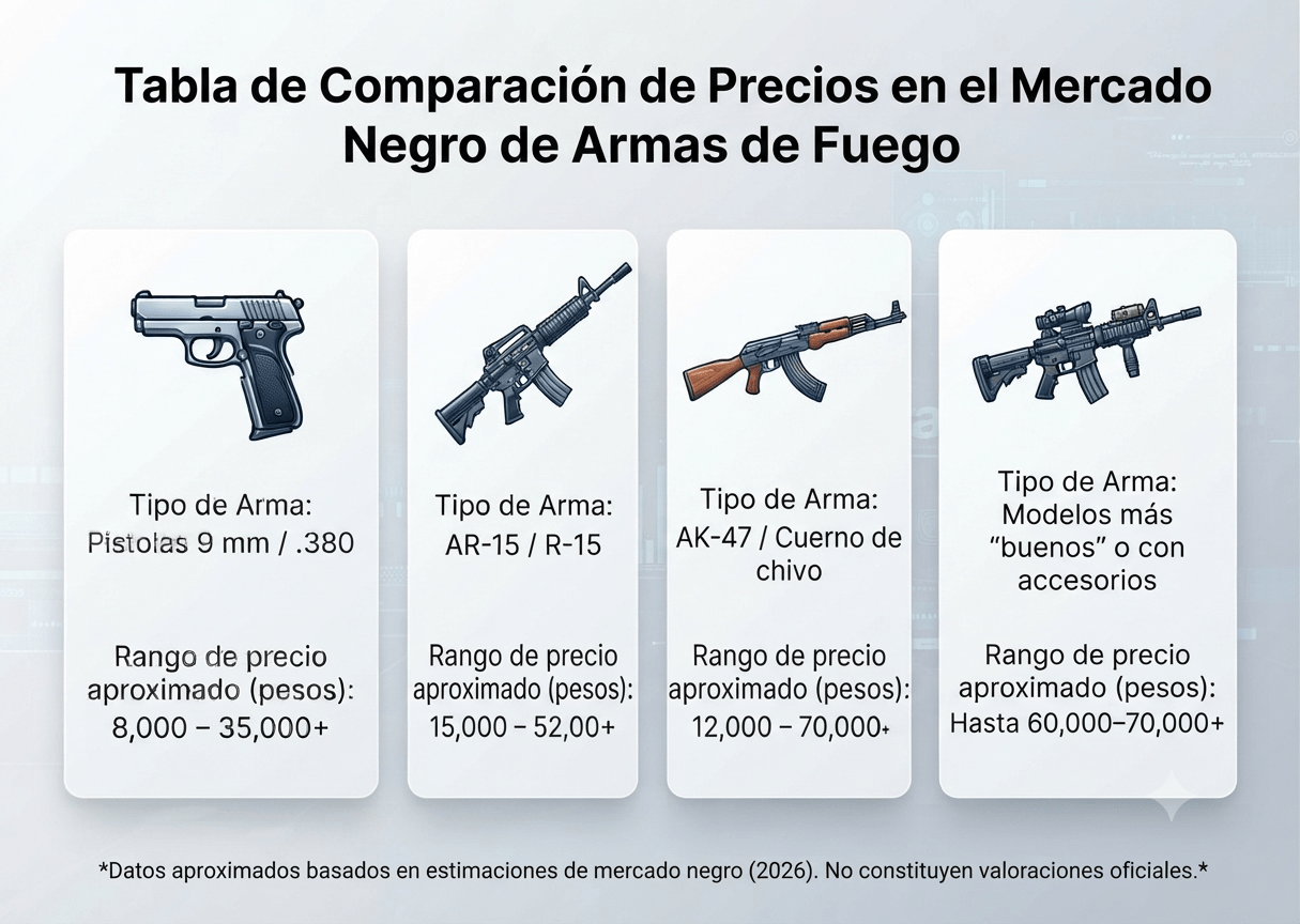 Rutas clandestinas mantienen flujo constante de armas hacia Oaxaca pese a operativos y campañas permanentes de desarme nacional