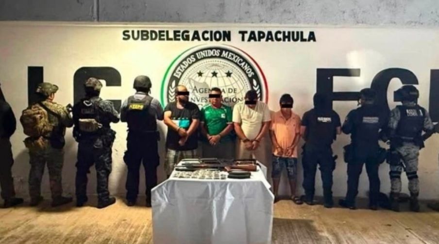Harfuch confirma captura de «Cadenudo» y presuntos integrantes de «Los Cuatetes», en Chiapas Harfuch confirma captura de «Cadenudo» y presuntos integrantes de «Los Cuatetes», en Chiapas