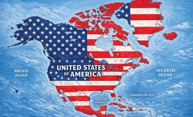 Trump pinta a México y Canadá como parte de Estados Unidos; difunde mapa