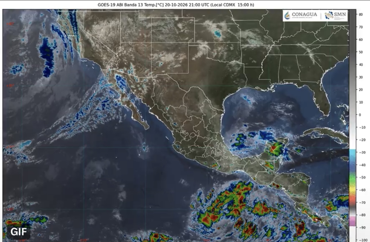 Pronostica Conagua lluvias intensas en el norte de Oaxaca y fuertes vientos en el Istmo de Tehuantepec, esta noche